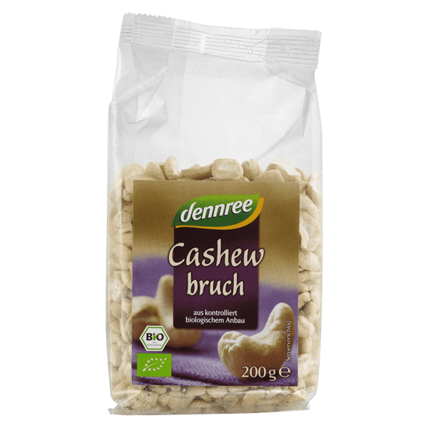 dennree Økologiske cashewnødder, knuste