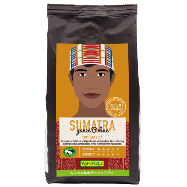 Rapunzel Bio Heldenkaffee Sumatra, ganze Bohne