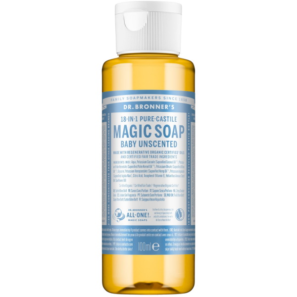 Dr. Bronners  Magic Soap Baby-Mild parfumefri, flydende, 100ml
