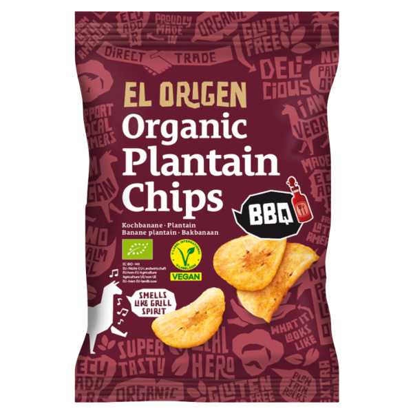 el Origen Økologiske plantain chips med paprika
