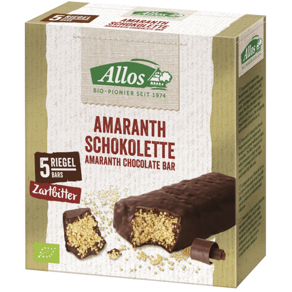 Allos Økologisk Amaranth Chocolette mørk chokoladebar