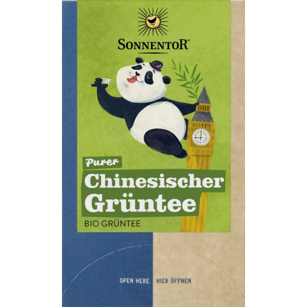 Sonnentor Bio Purer Chinesischer Grüntee, 27 g, Doppelkammerbeutel