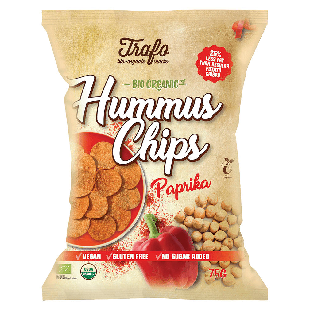 Økologiske hummuschips Paprika greenist.dk