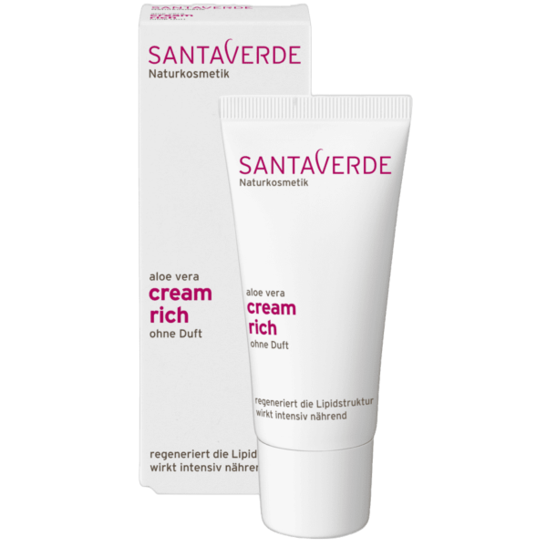 Santaverde Aloe Vera Cream Rich uden parfume, 30ml