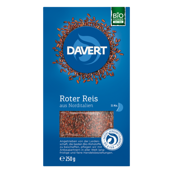 Davert Økologisk rød naturris mellemkorn