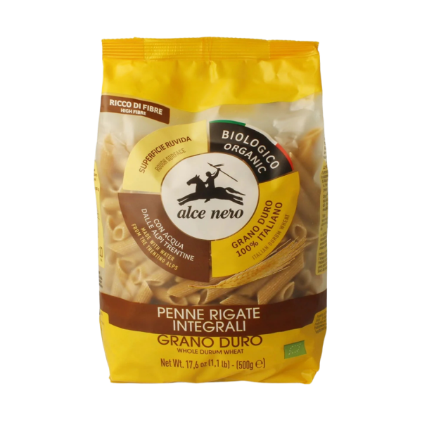 Alce Nero Bio Vollkorn-Hartweizen Penne Rigate