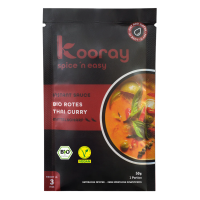 Kooray spice 'n easy Bio rotes Thai Curry, Instant Sauce Kooray spice 'n easy Bio rotes Thai Curry, Instant Sauce
