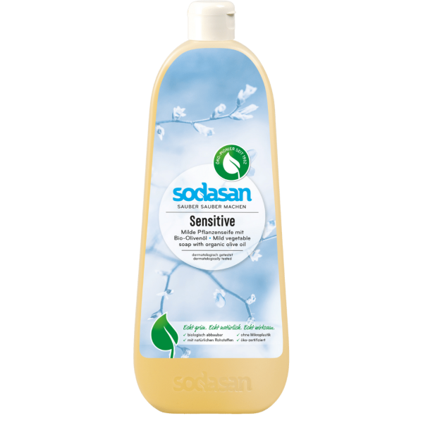 Sodasan Flydende sæbe Sensitiv, refill