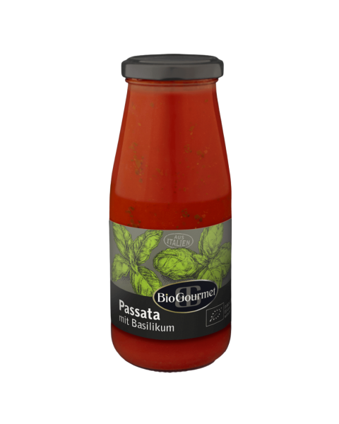 BioGourmet Øko Passata med basilikum passerede tomater, 410g