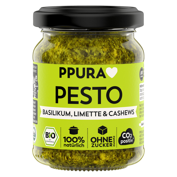 PPura Økologisk Pesto Genovese Frisk basilikum, lime og cashewnødder