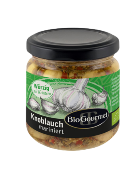 BioGourmet Bio Knoblauch mariniert mit Kräutern, 210g