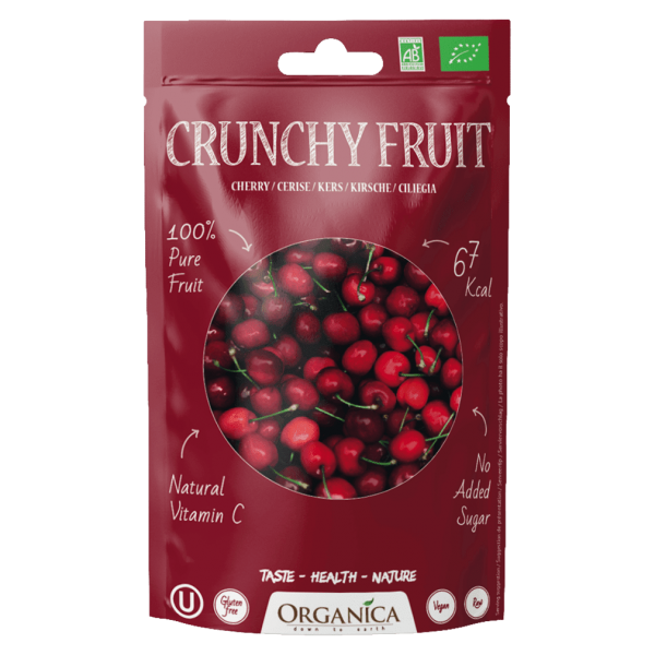 Organica Økologisk Crunchy Fruit, kirsebær