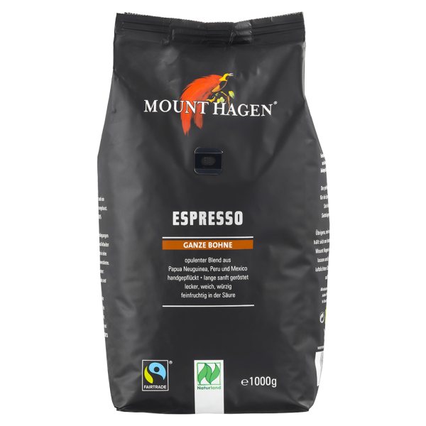 Mount Hagen Økologisk espresso, hele bønner