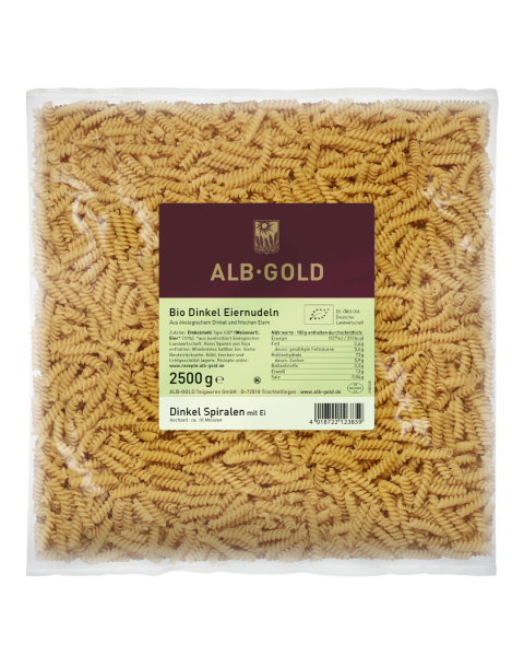 Alb-Gold Bio Dinkel Spiralen mit Ei, 2,5 kg