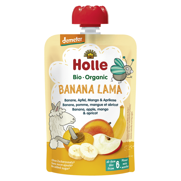 Holle Økologisk banan Lama, banan æble mango abrikos