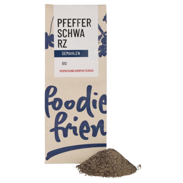 foodie &amp; friends Økologisk sort peber, malet, 50 g