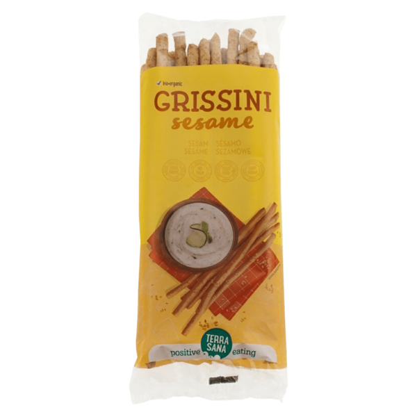 TerraSana Økologiske grissini med sesam (sprøde pinde)