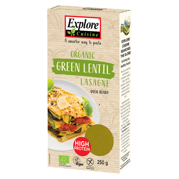Explore Cuisine Økologisk lasagne lavet af grønne linser