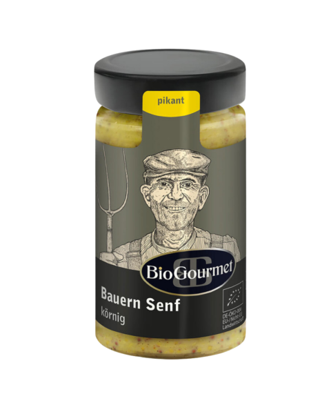 BioGourmet Bio grovkornet bondesennep mellemstærk, 200ml