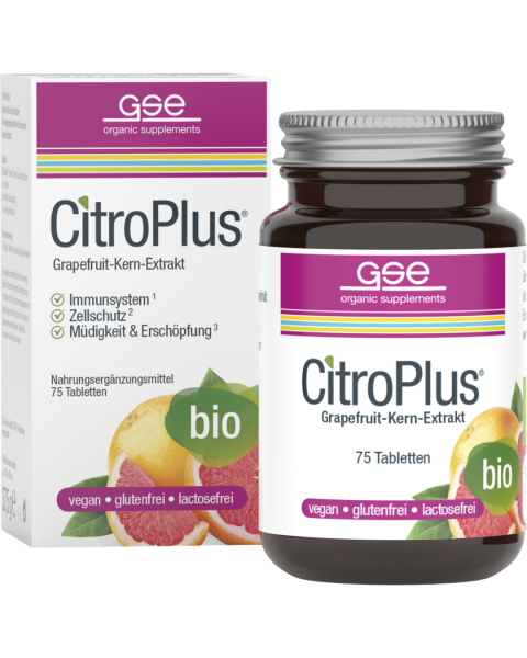 GSE Økologiske grapefrugtkerne-ekstrakt tabletter med C-vitamin, 75 stk.