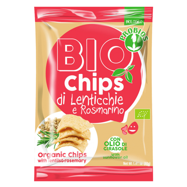 Probios Økologiske chips med linser og rosmarin