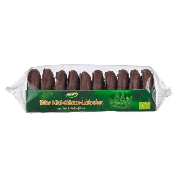 dennree Økologisk fin mini-vafler peberkage chokoladiseret