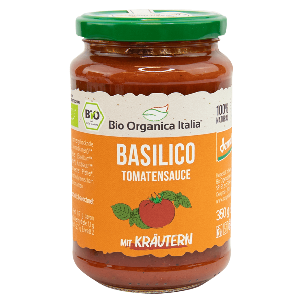 Bio Organica Italia Økologisk Basilico-tomatsauce