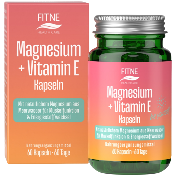 Fitne Magnesium plus vitamin E, 60 kapsler