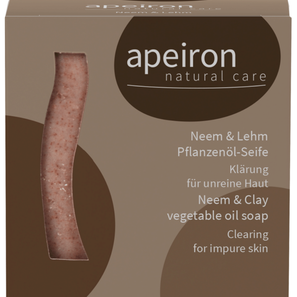 Apeiron Apeiron vegetabilsk oliesæbe NEEM+LEHM - fri for palmeolie