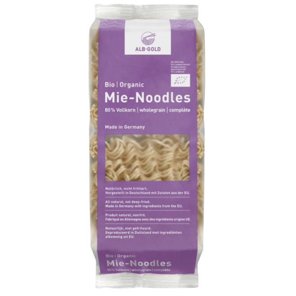Alb-Gold Alb-Gold økologiske mie-nudler fuldkorn, 250 g