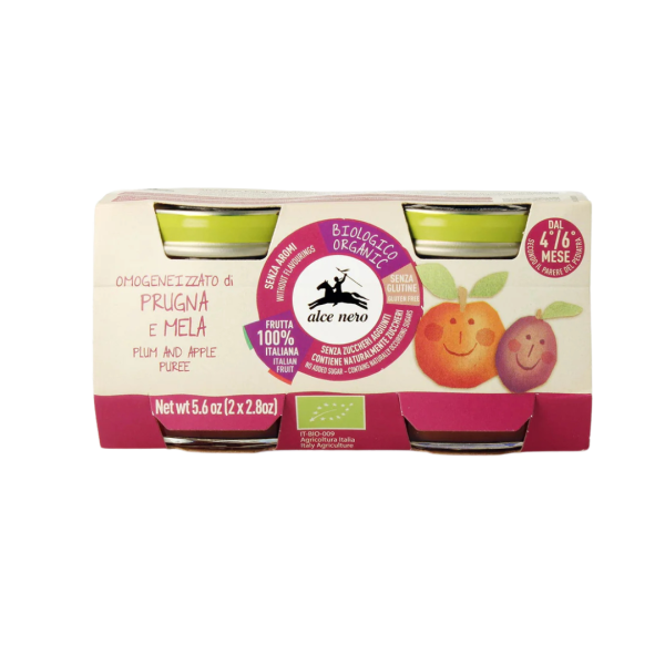 Alce Nero Bio Pflaumen-Apfelmus Baby Food