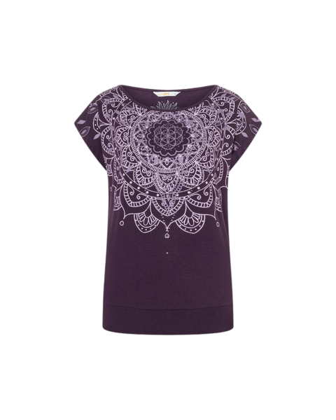 Spirit of Om Yoga-shirt Yamala aubergine