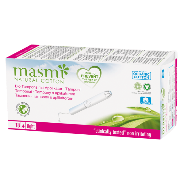 Masmi Organic Care Økologiske tamponer Light Mini med applikator