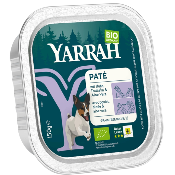 Yarrah Økologisk hundefoder paté kylling &amp; sandhed