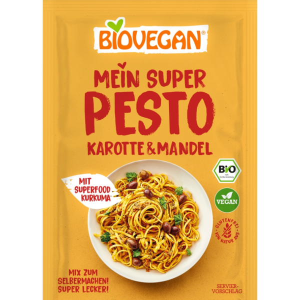 Biovegan Økologisk My Super Pesto Gulerod-Mandel