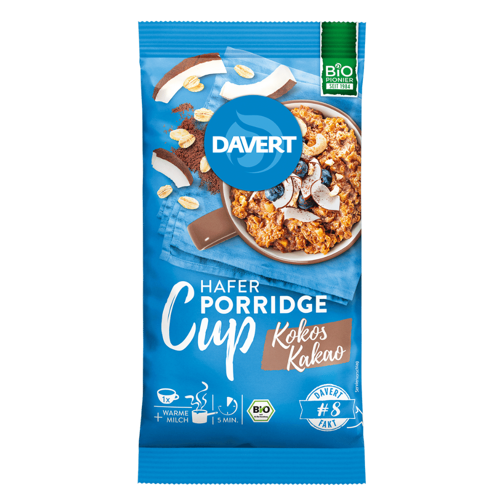 Porridge-Cup Kokos-Kakao von Davert bei greenist.de