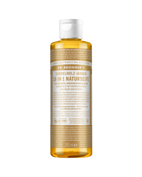 Dr. Bronners  Natursæbe Sandeltræ-Jasmin 18-i-1, 100 ml