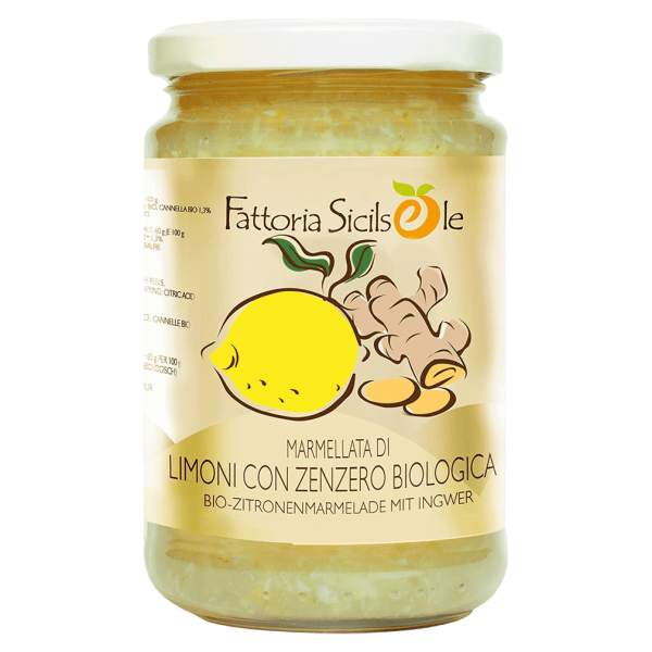 Fattoria Sicilsole Økologisk citronmarmelade med ingefær