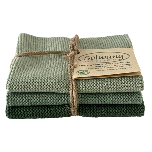 Solwang Design Økologiske vådservietter, grønne nuancer