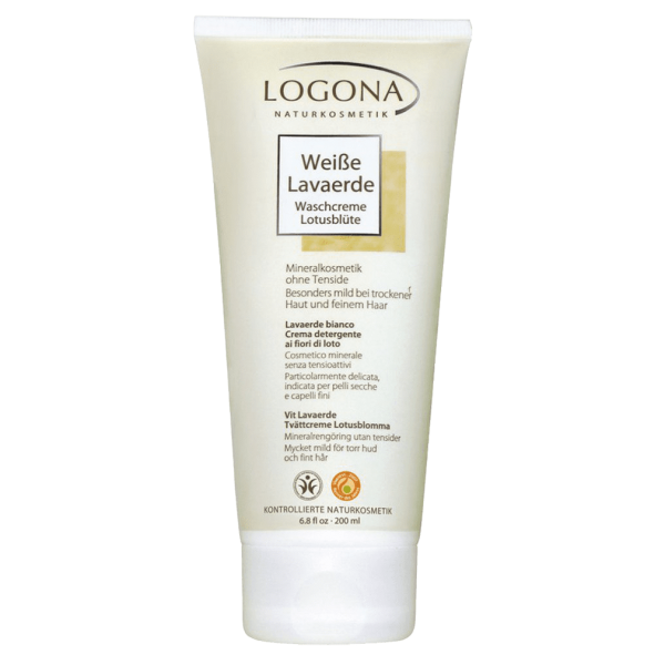 Logona Hvid Lava Clay Wash Cream