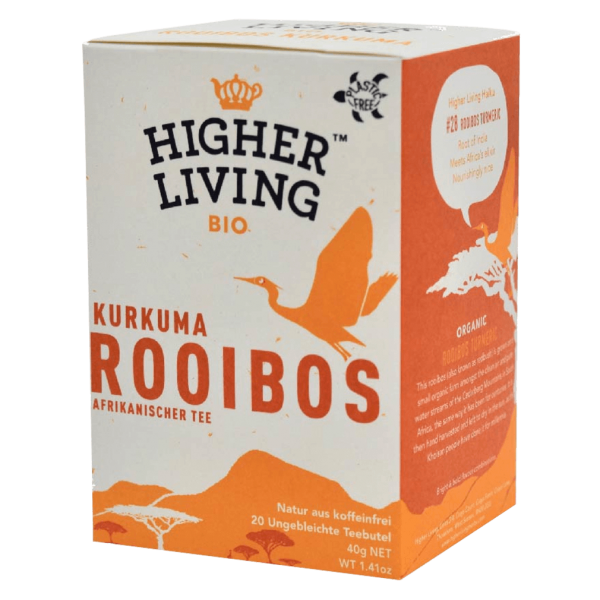 Higher Living Økologisk Rooibos Gurkemeje, 20Btl