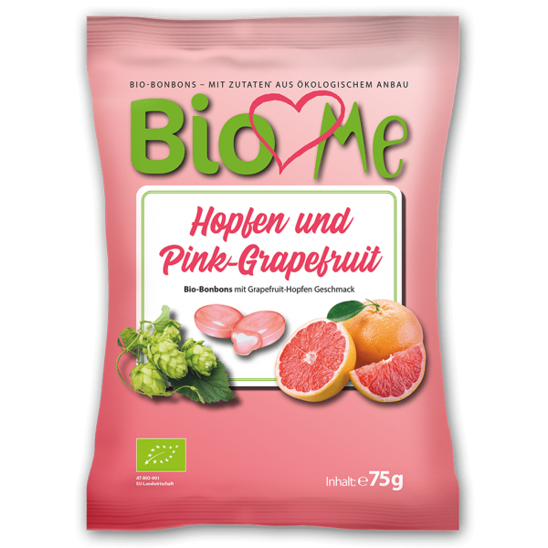 Bio loves Me Bolsjer med økologisk humle og pink grapefrugt