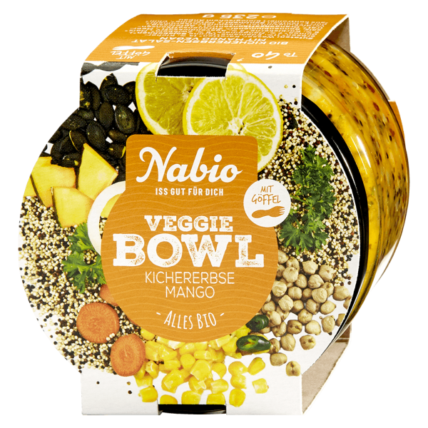 NAbio Økologisk Veggie Bowl Kikærter Mango
