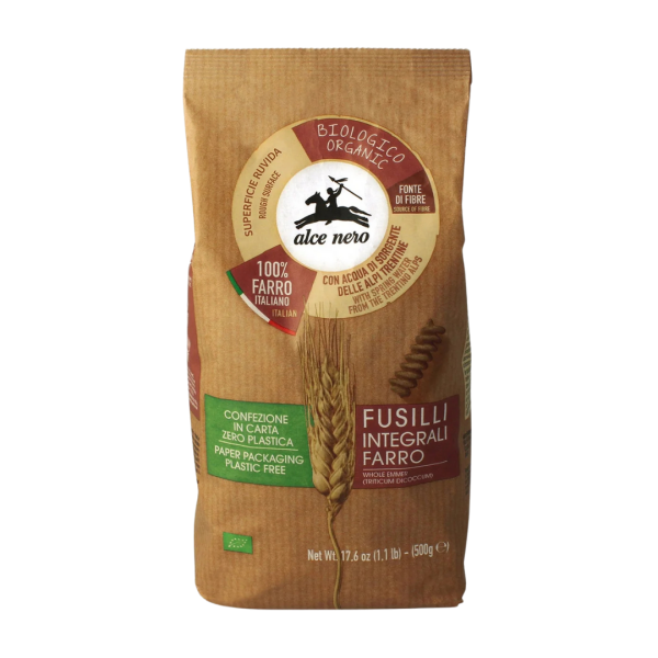 Alce Nero Bio Vollkorn-Einkorn-Fusilli
