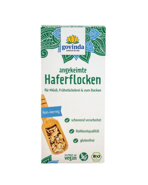 Govinda Økologiske havregryn spirede og glutenfri, 250g