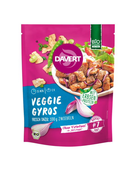 Davert Bio Veggie Gyros mit Erbsenprotein 68g