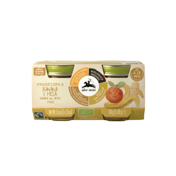 Alce Nero Bio Bananen-Apfelmus Baby Food