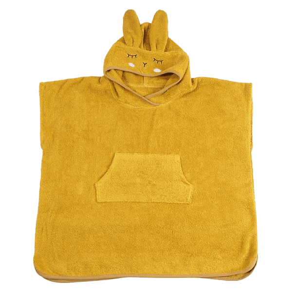 Kikadu Badeponcho Hase Mustard