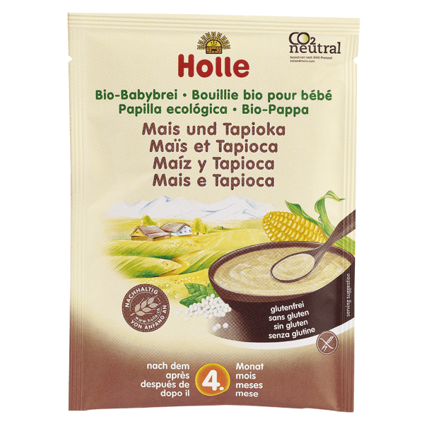Holle Økologisk babygrød majs og tapioka, 250 g