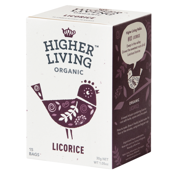 Higher Living Økologisk lakrids, 15Btl